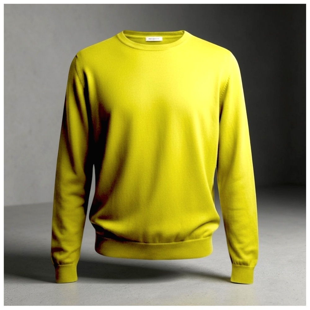 Versace Men's Luxe Crewneck Sweater - XXL - Iconic Chartreuse